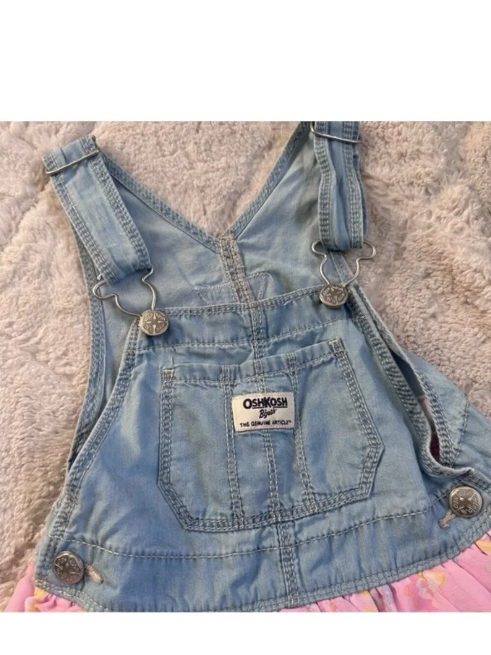Oshkosh B'Gosh | Pink Denim Floral Skirtall | Size 3T